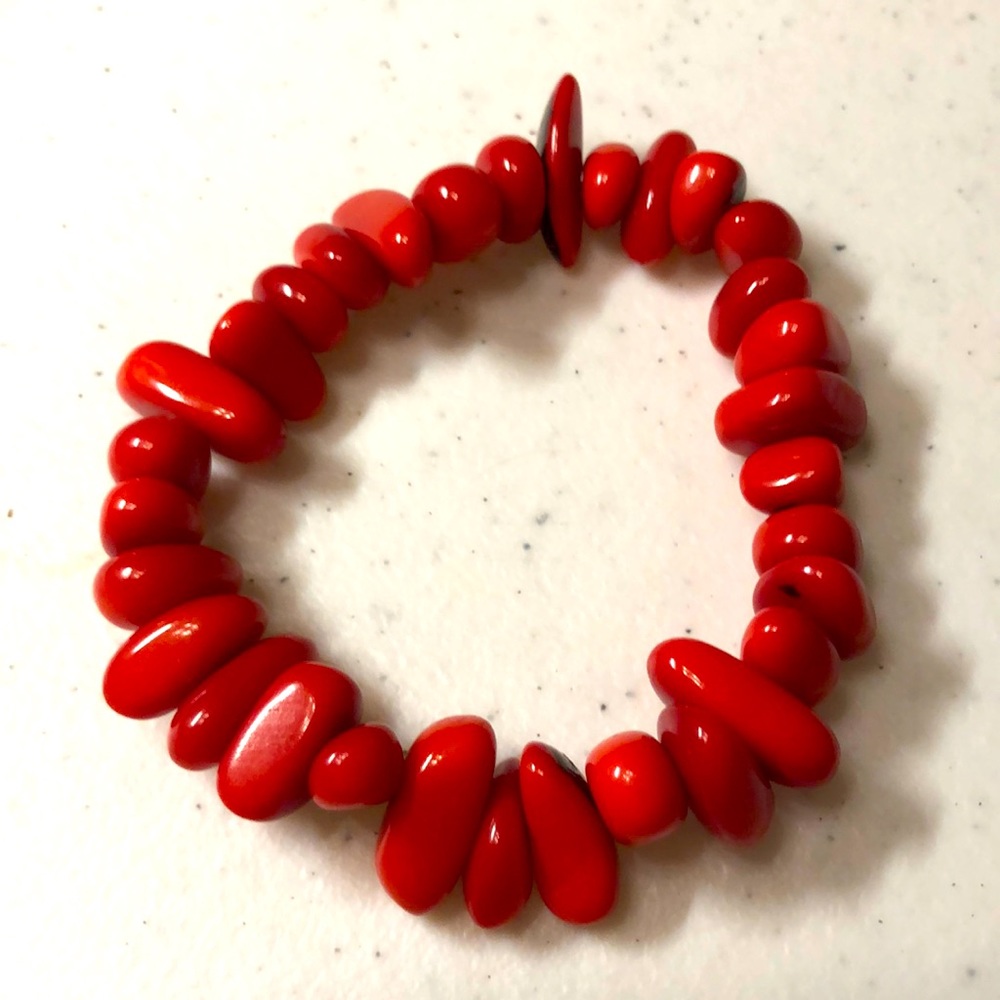Red Tagua Bracelet